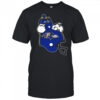 Snoopy And Woodstock Resting On Baltimore Ravens Helmet Shirt
