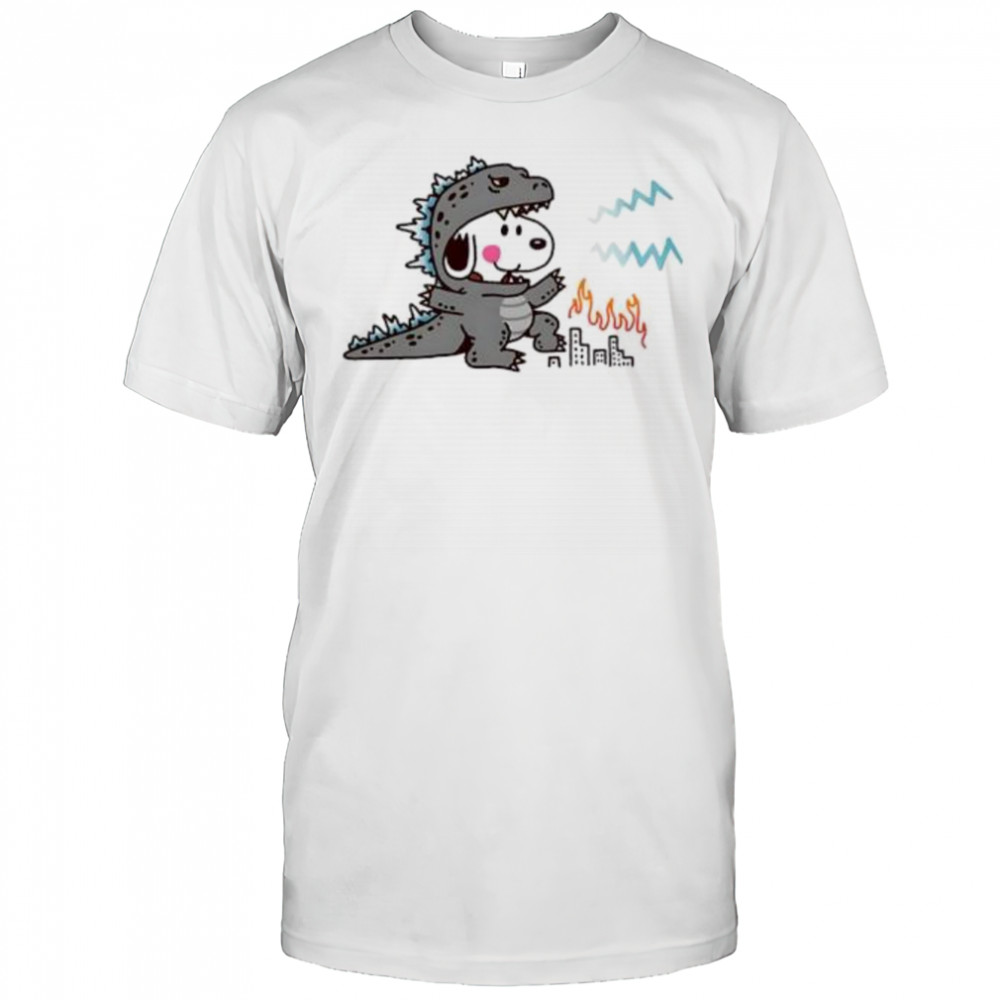 Snoopy disguise Godzilla shirt