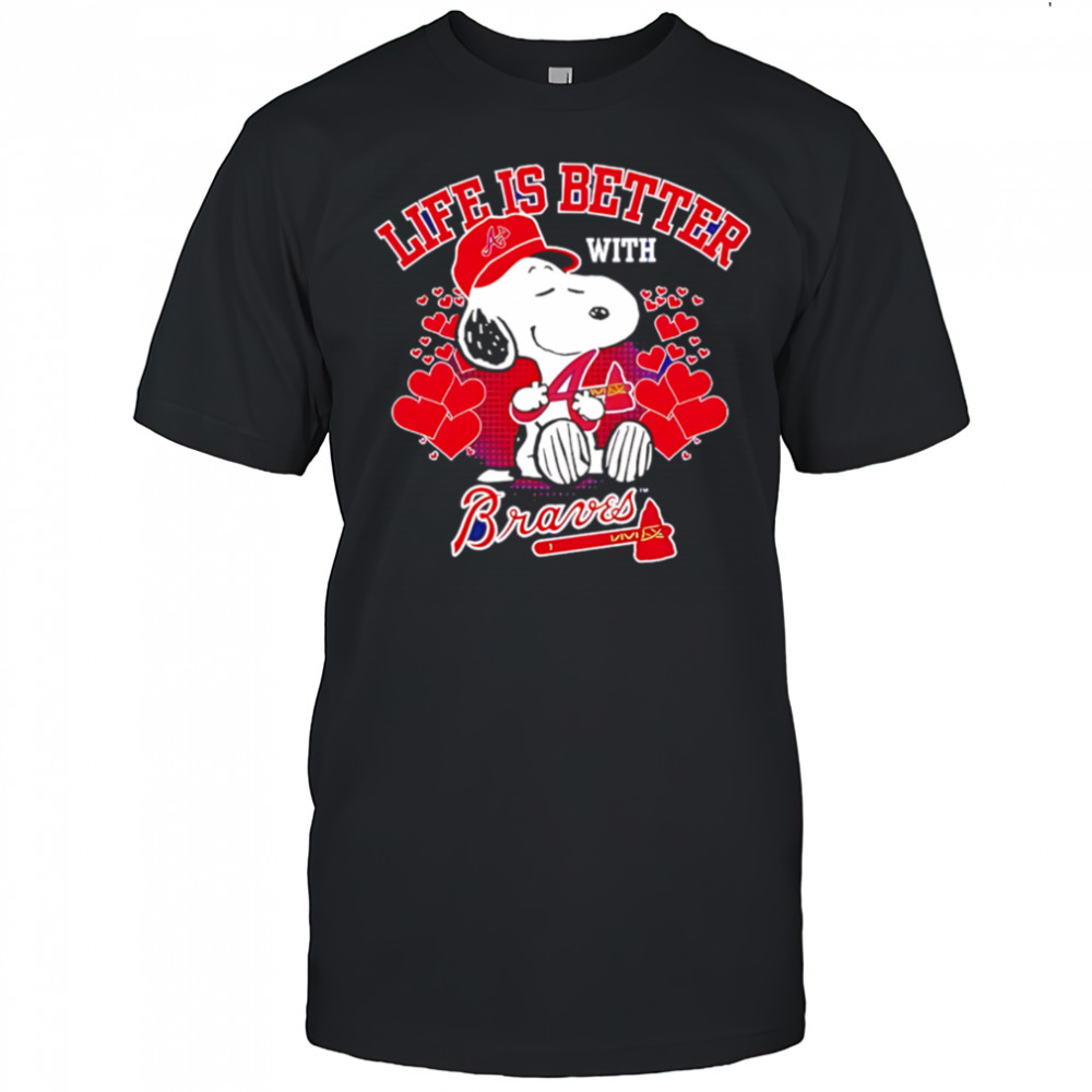 Snoopy Life is better with Braves shirt