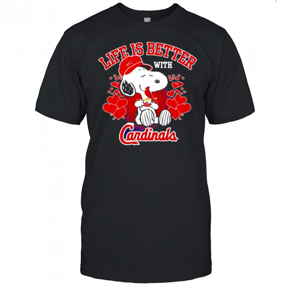 Snoopy Life is better with Cardinals shirt