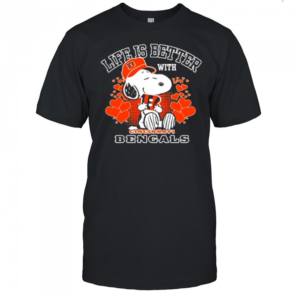 Snoopy Life Is Better With Cincinnati Bengals shirt