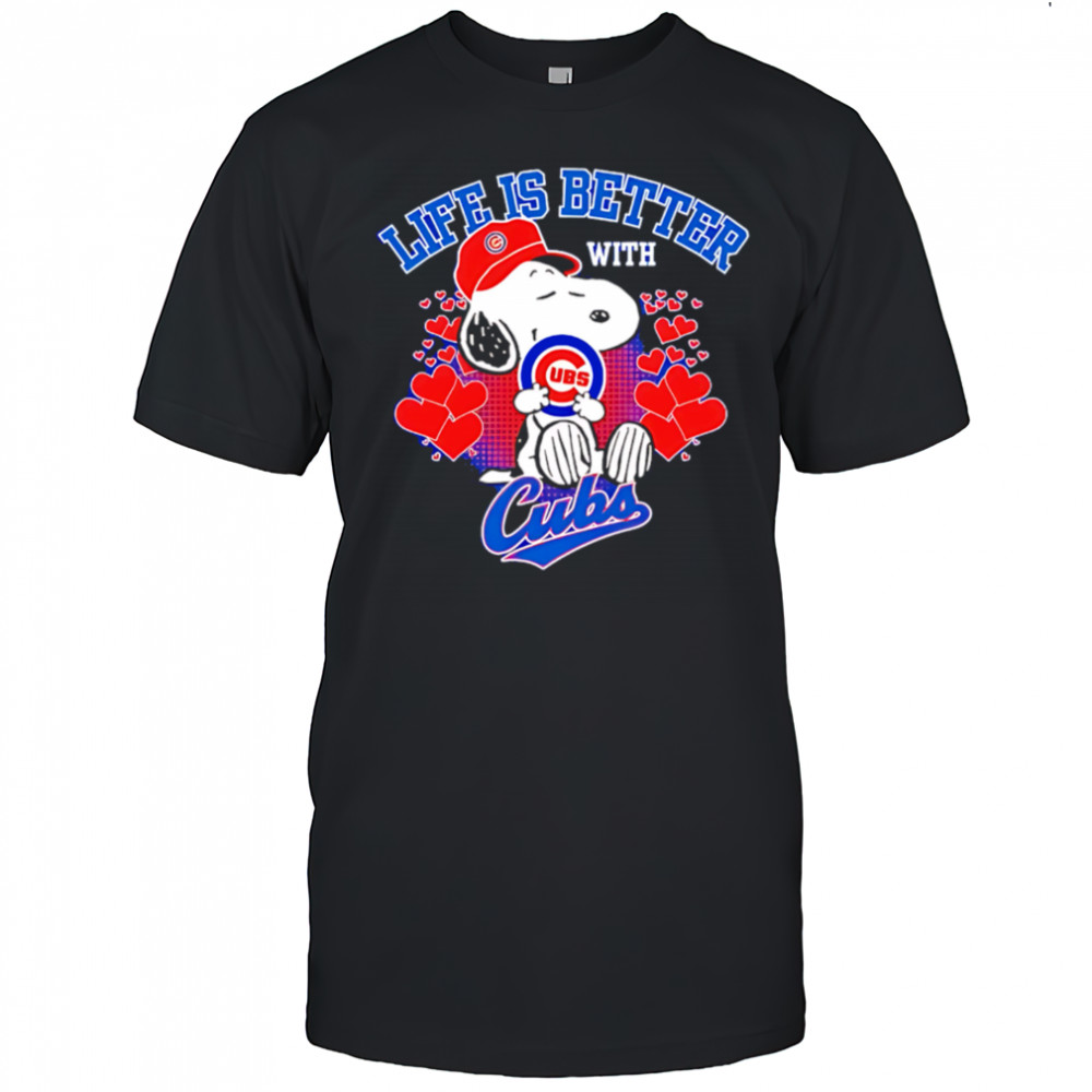 Snoopy Life is better with Cubs shirt