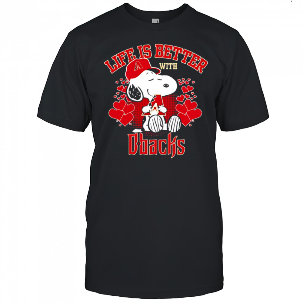 Snoopy Life is better with D-Backs shirt