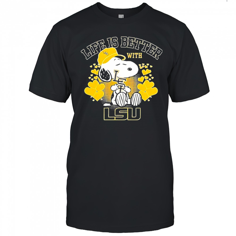 Snoopy Life Is Better With LSU T-Shirt