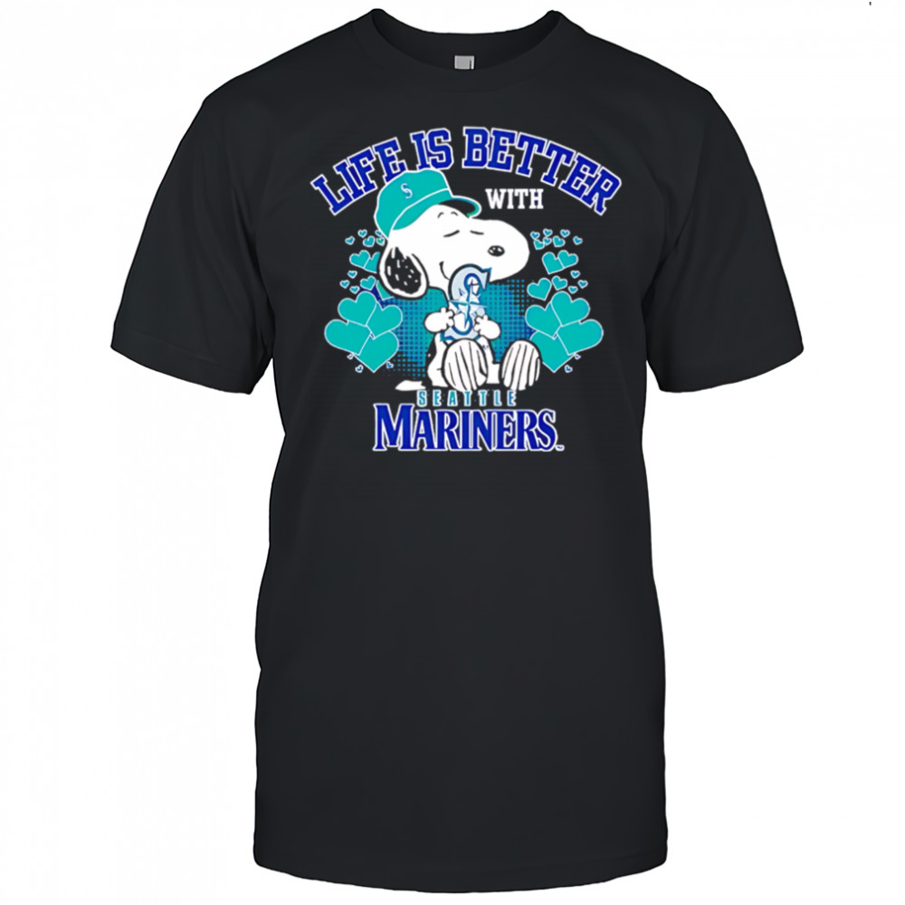 Snoopy Life is better with Mariners shirt
