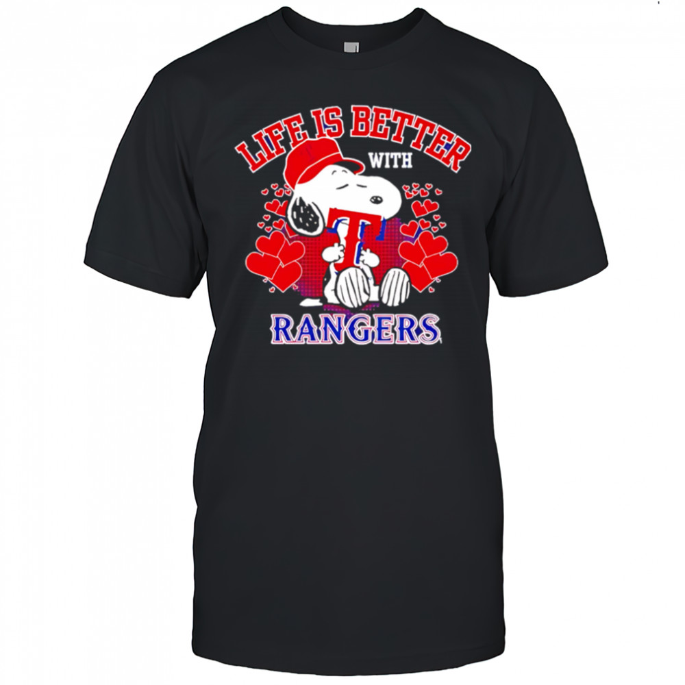 Snoopy Life is better with Rangers shirt