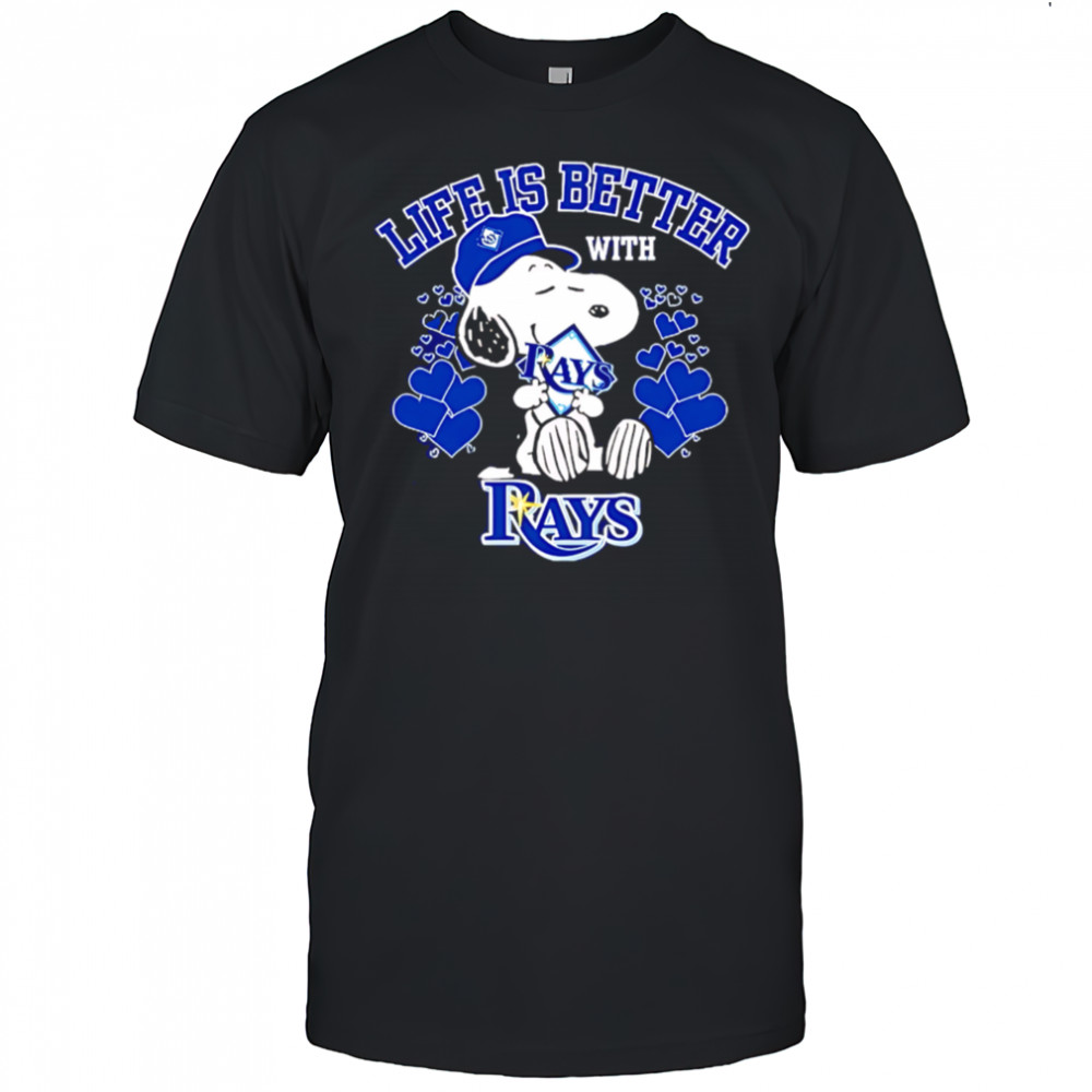 Snoopy Life is better with Rays shirt