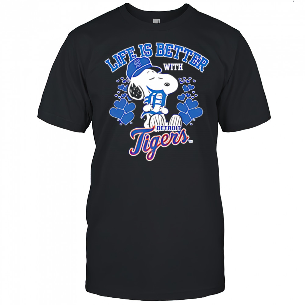 Snoopy Life is better with Tigers shirt