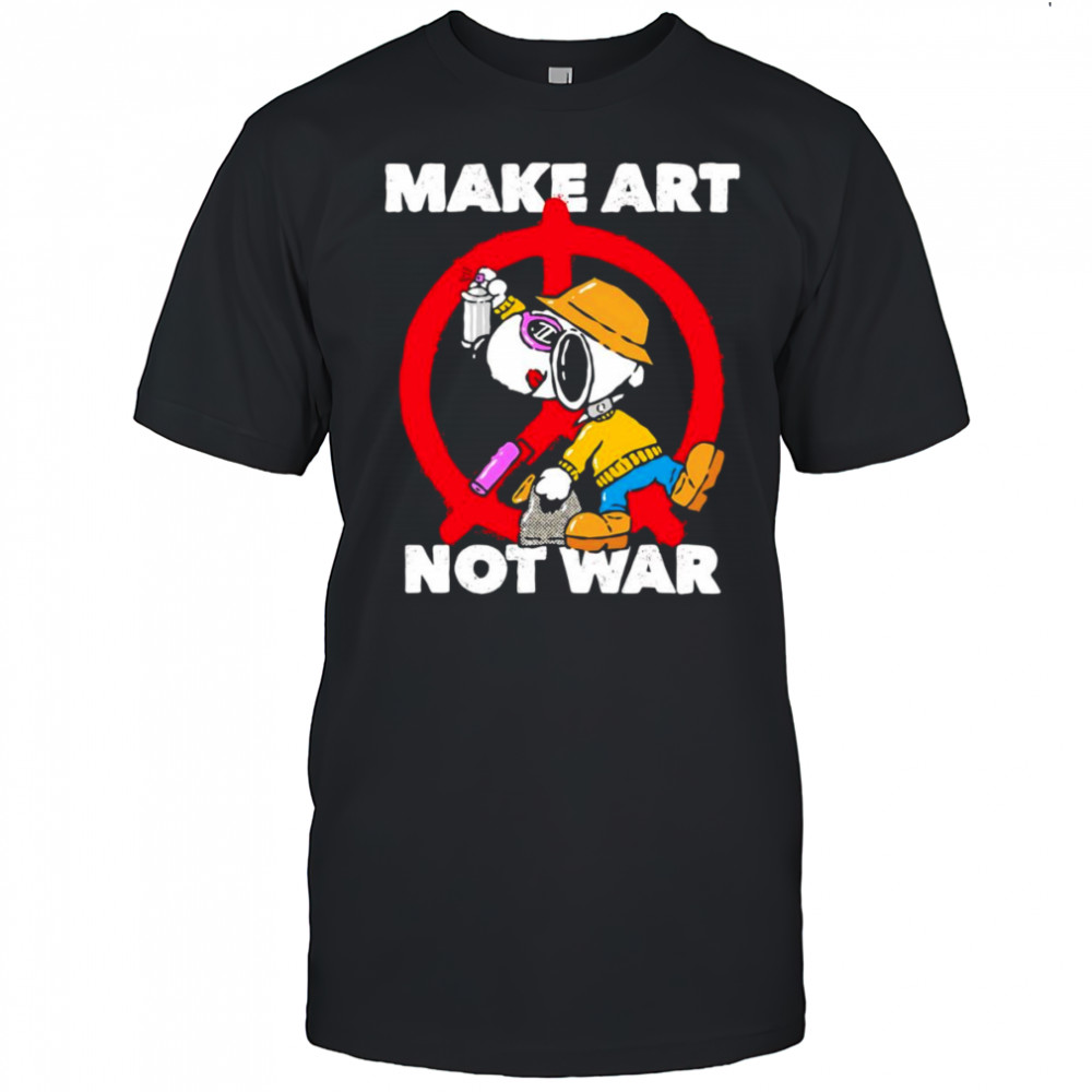 Snoopy make art not war shirt