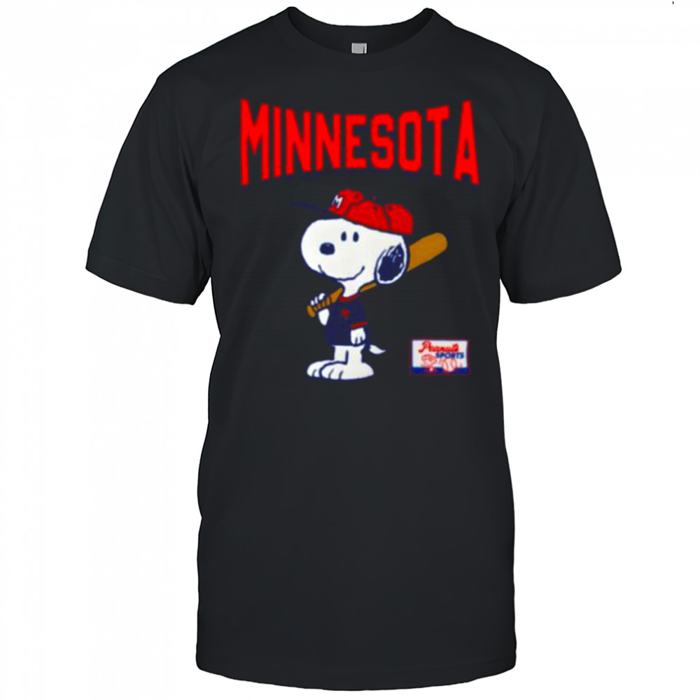 Snoopy Peanuts Ripple Junction Minnesota Baseball shirt