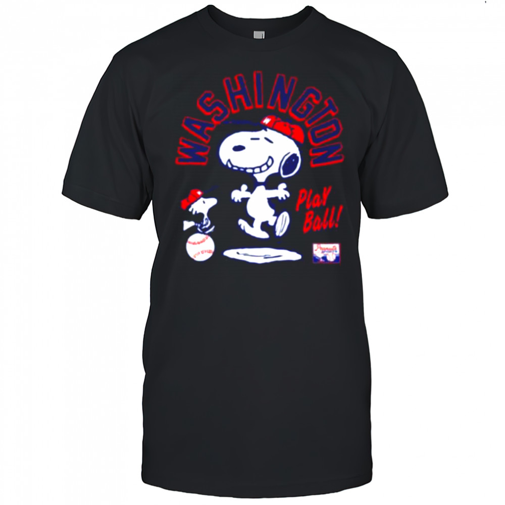 Snoopy Peanuts Ripple Junction Washington Baseball shirt