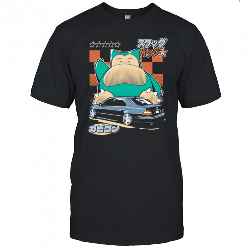 Snorlax Pokemon car cartoon shirt