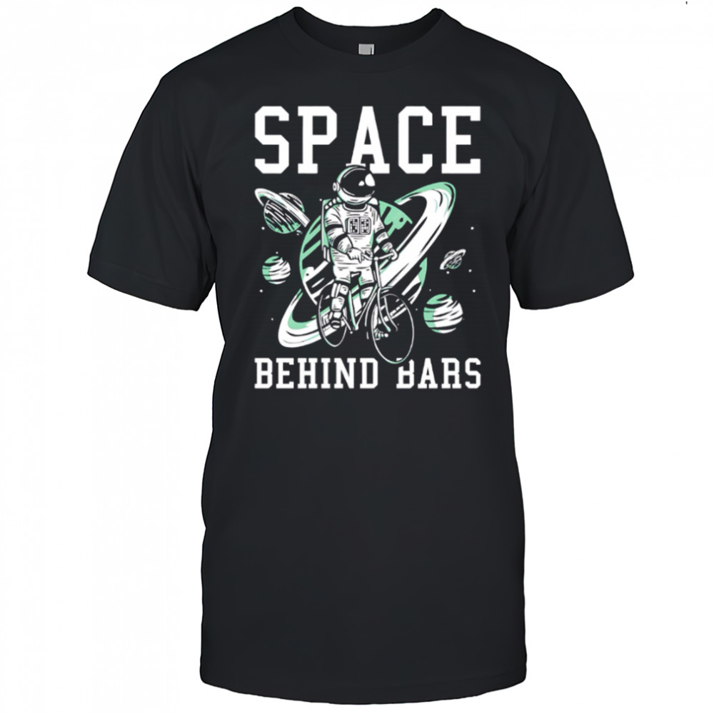 Space Behind Bars Bicycle Astronaut Graphic shirt