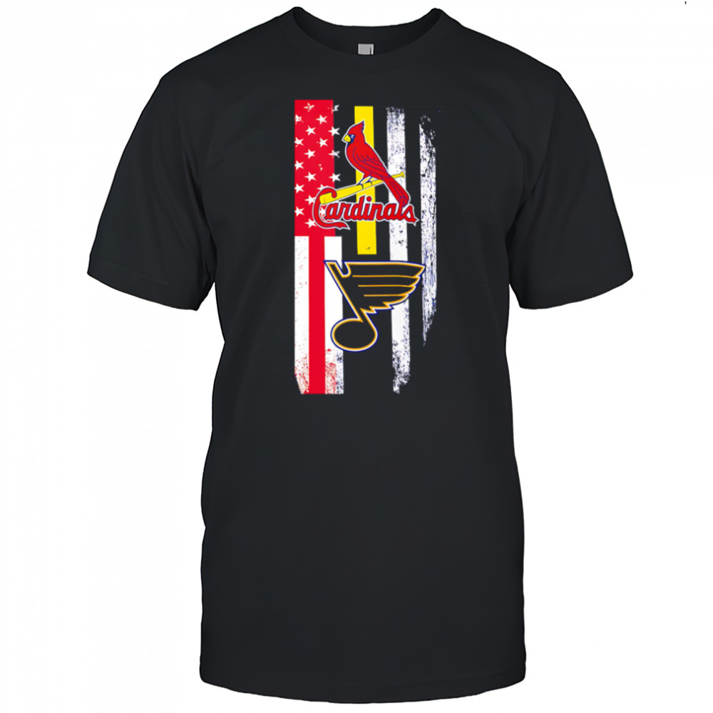 St. Louis Cardinals vs St. Louis Blues logo shirt