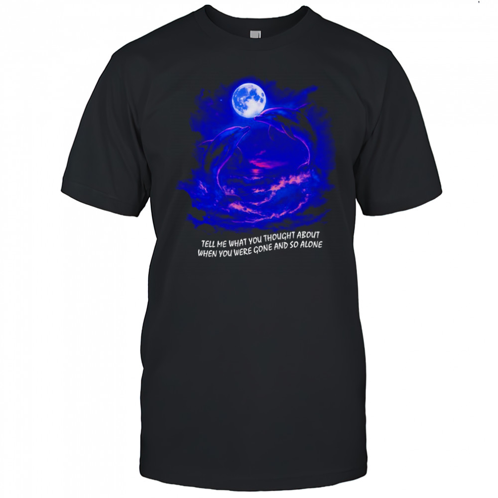 Tell me what you thought about when you were gone and so alone fantasy dolphins shirt