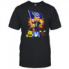 Tennessee Titans mascot standing with flag shirt