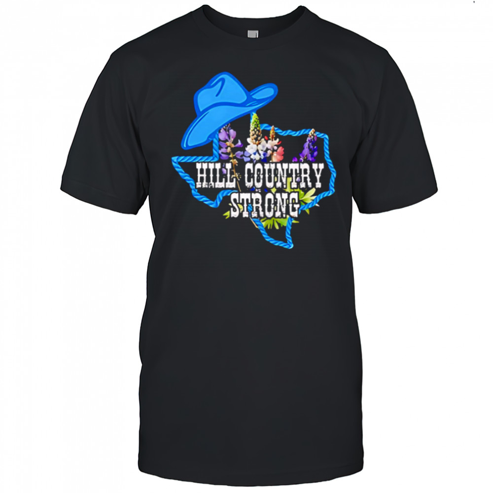 Texas Bluebonnet Hill Country Strong Cowboy Hat Western Rope Floral shirt