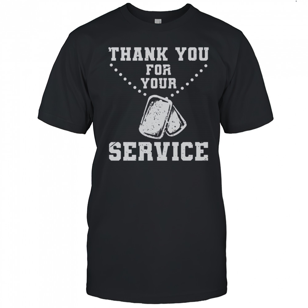 Thank You For Your Service Dog Tag T-Shirt