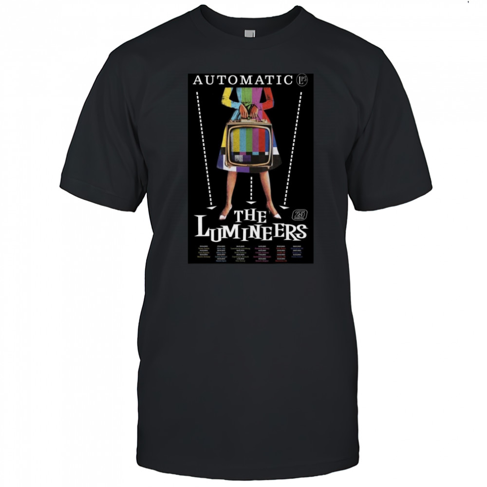 The Lumineers Automatic EU + UK World Tour 2025 Poster Shirt