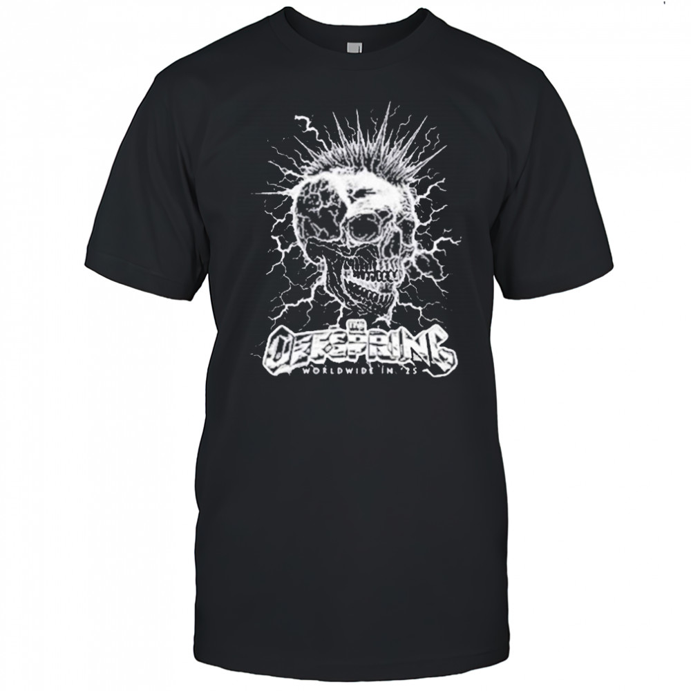 The Offspring Mohawk Skull 2025 Tour T-Shirt