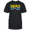 The Smurfs Logo with Smurfs Cast Retro Cartoon Shirt