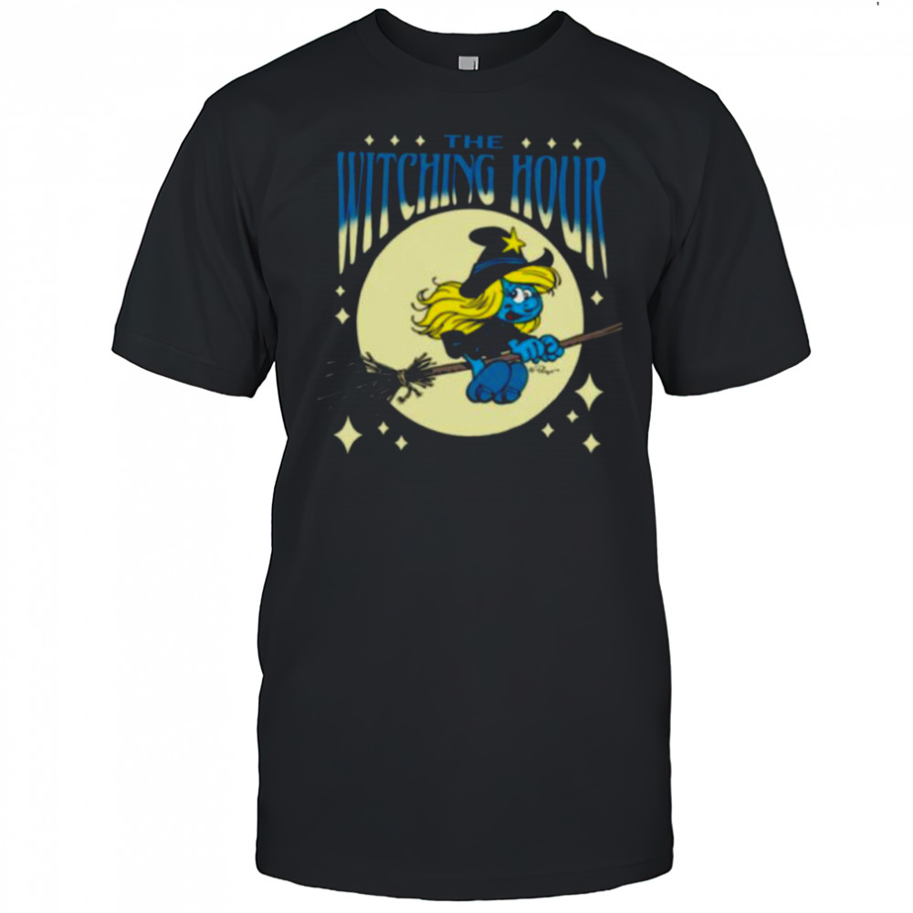 The Smurfs Witching Hour Smurfette Halloween Retro Cartoon Shirt