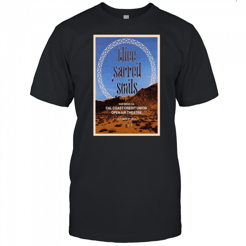 Thee Sacred Souls October 3 2025 San Diego CA Tour Poster T-Shirt