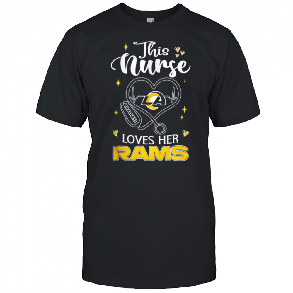 This nurse love her Los Angeles Rams shirt