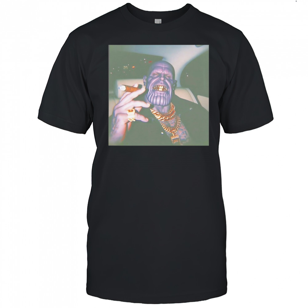 Thug Life Thanos grillz smoking shirt