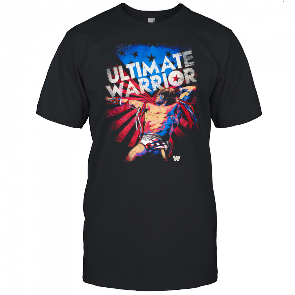 Ultimate Warrior Wrestling Usa Flag Patriotic Fourth Of July shirt