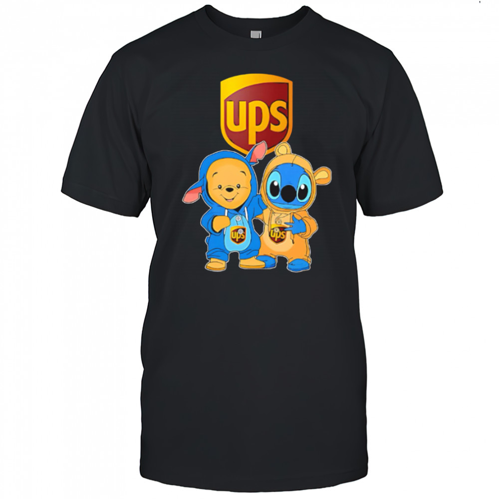 Ups pooh and stitch friends shirt