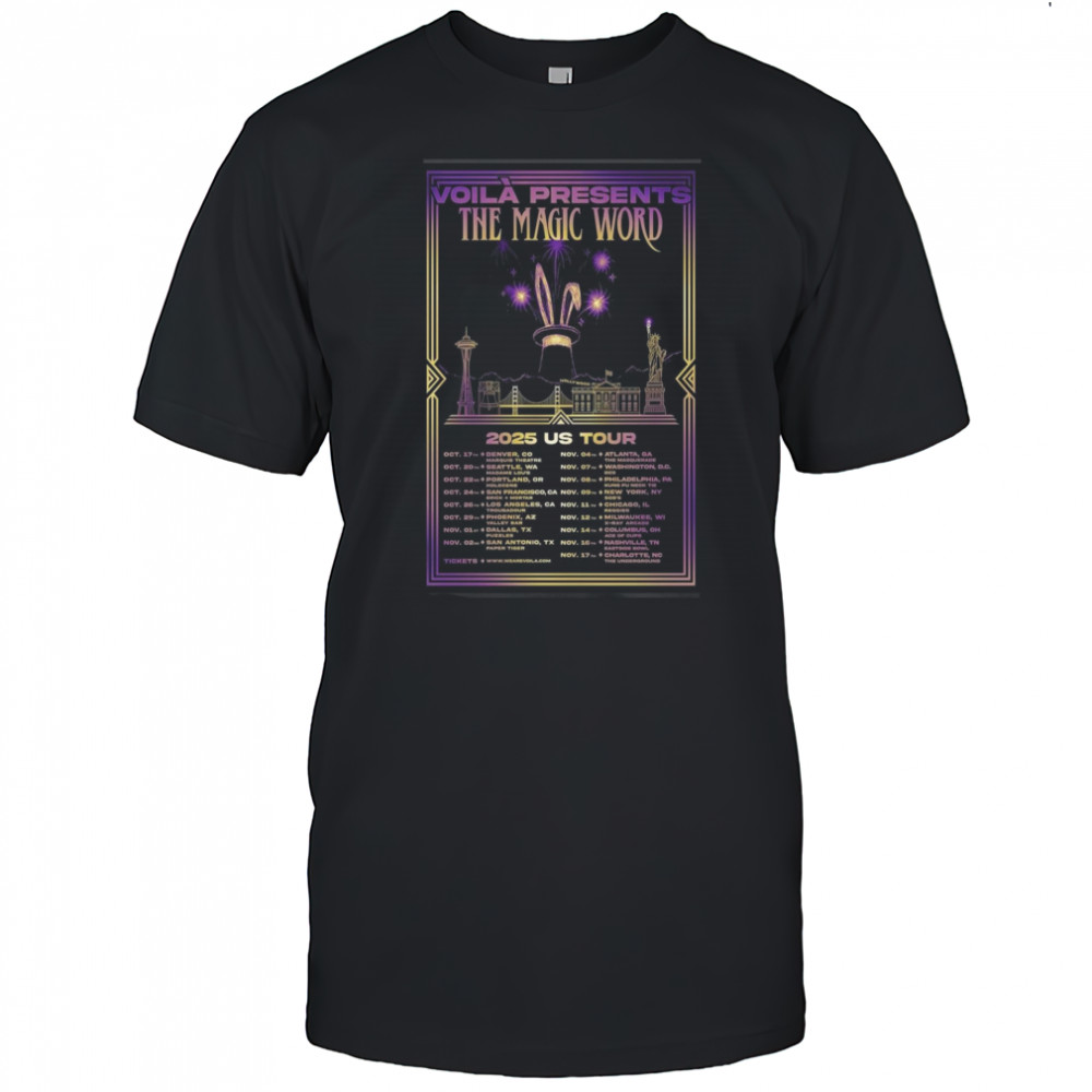 VOILA Band Poster US Tour 2025 T-Shirt