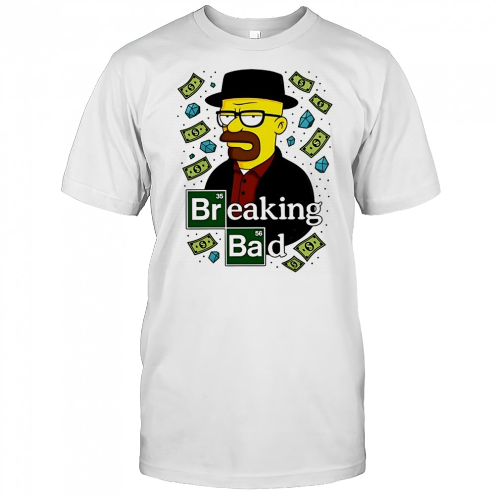 Walter White Simpson Breaking Bad cartoon shirt