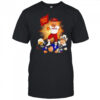 Washington Commanders mascot standing with flag shirt