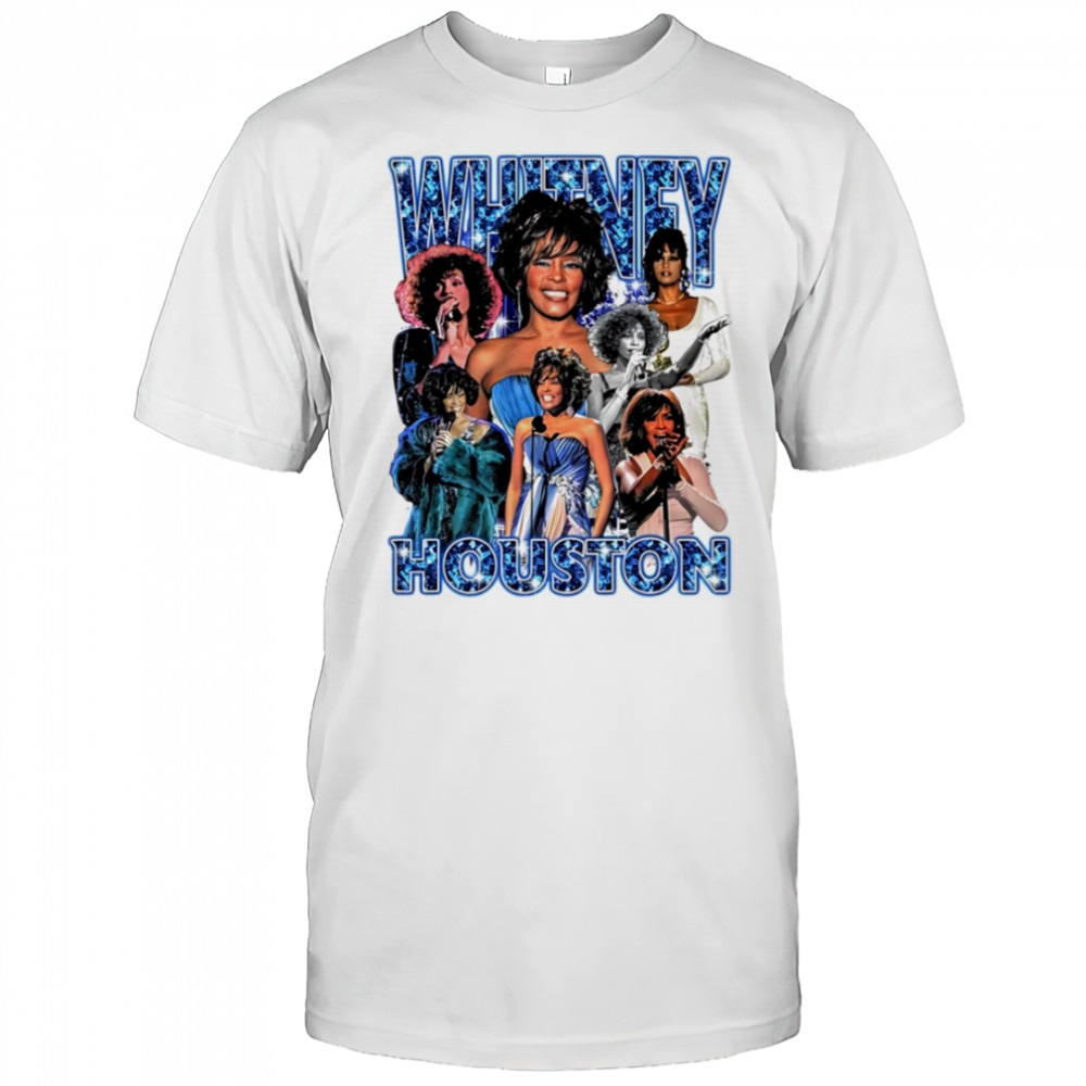 Whitney Houston shiny graphic shirt
