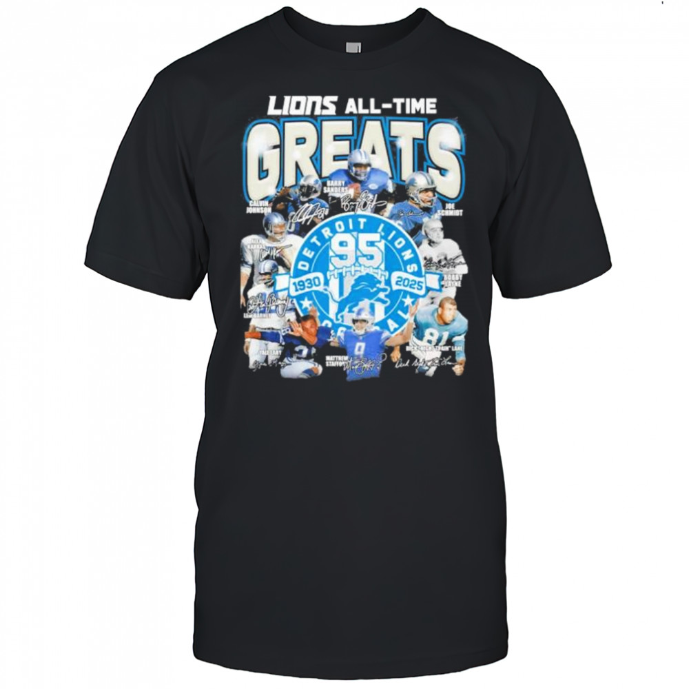 95 Years Detroit Tigers Legends All Time Greats Signature shirt