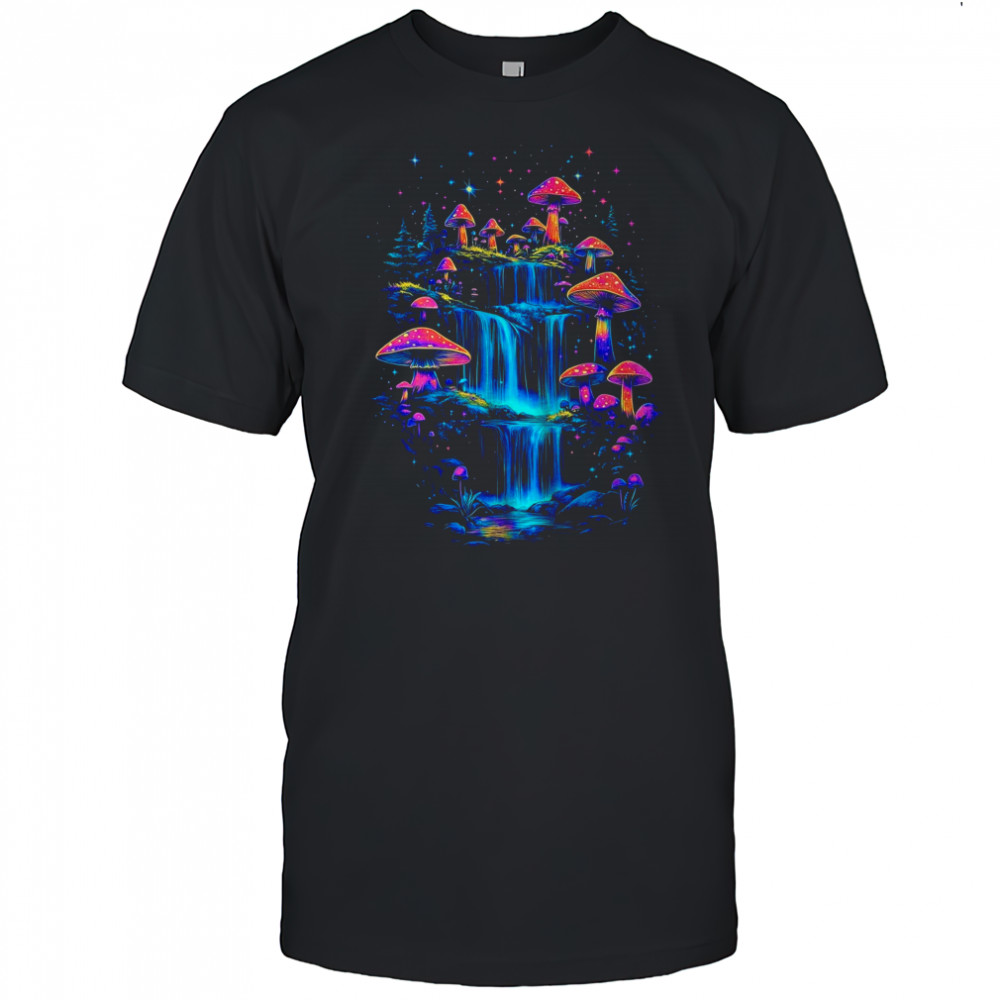 Aesthetic Colorful Water Fall Mushroom Cottagecore Mushroom shirt