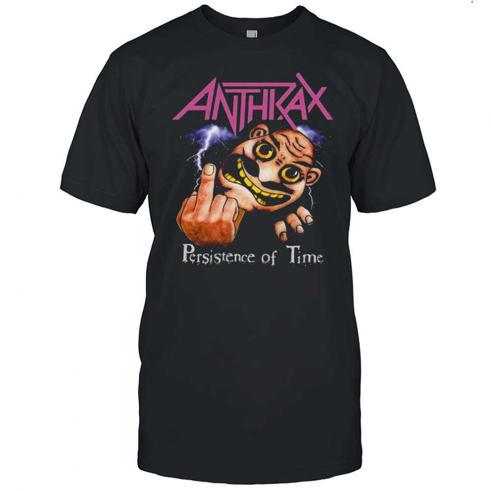 Anthrax Persistence Of Time Middle Finger T-shirt
