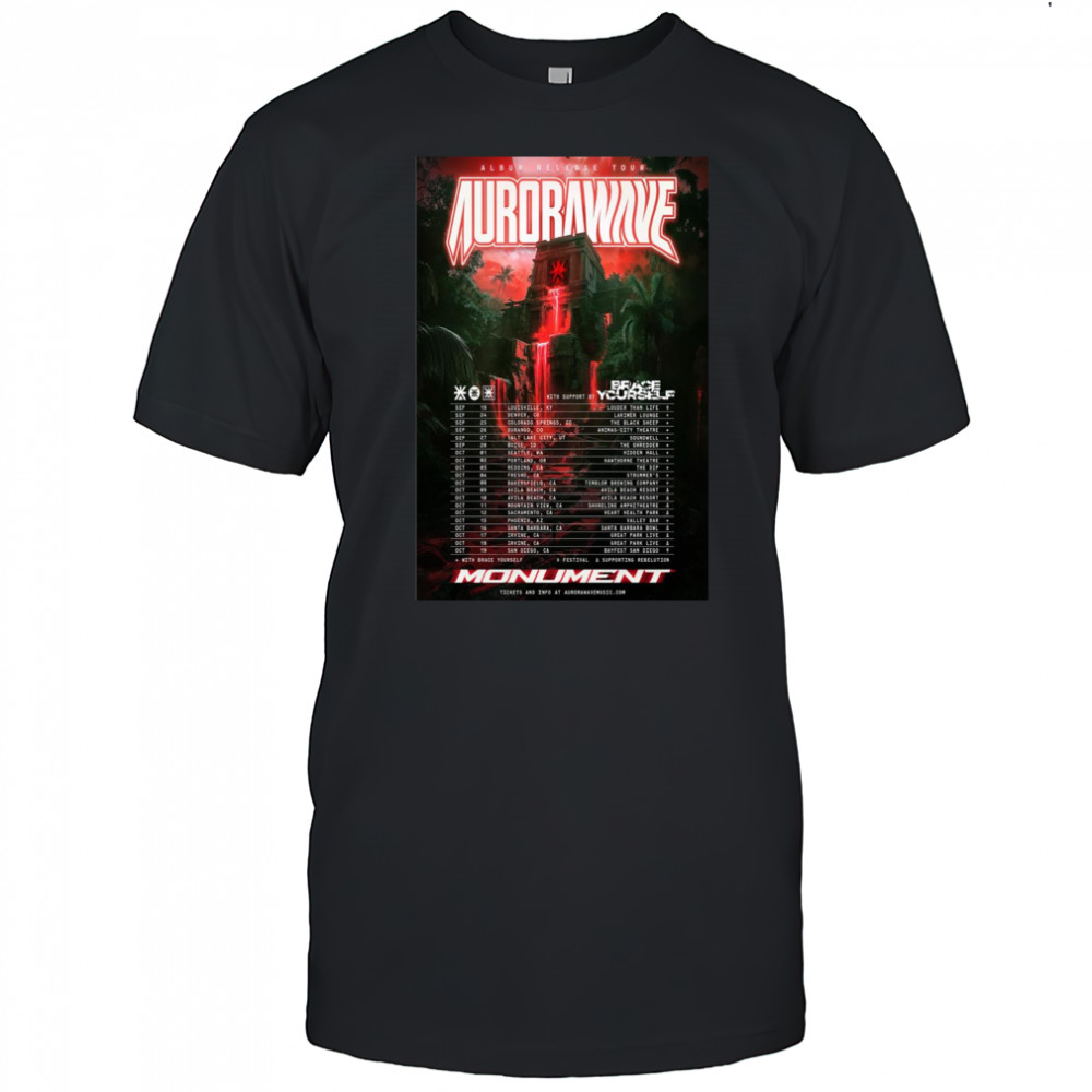 Aurorawave Monument Album Release Tour 2025 Dates T-shirt