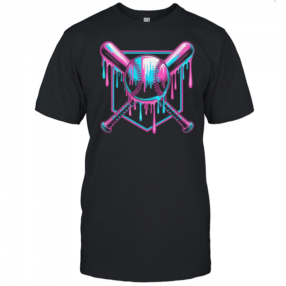Baseball Drip For Boys Ice Cream Drip Youth Boys Baseball shirt
