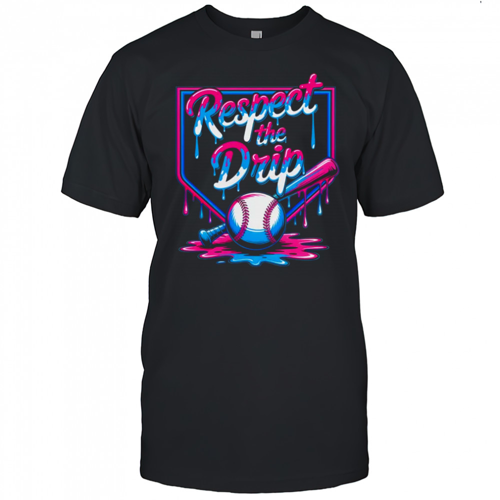 Baseball For Boys Ice Cream Drip Youth Respect The Drip shirt