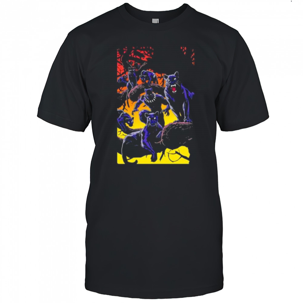 Black Panther sunset graphic shirt