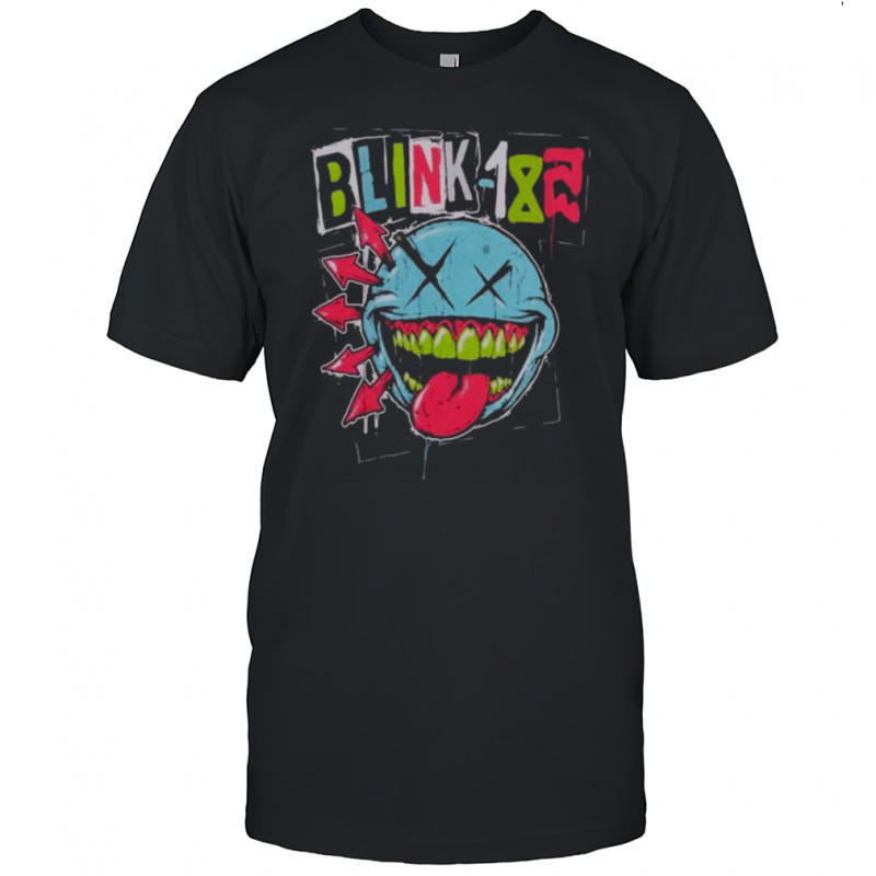 Blink 182 Green Teeth Smile Logo T Shirt