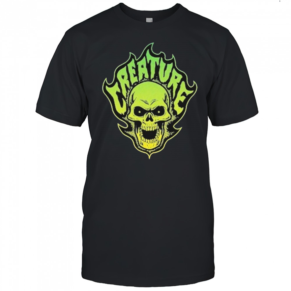 Bonehead Creature Flame Skull T-Shirt