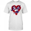 Buffalo Bills Natural Spray Heart Boxy paint shirt
