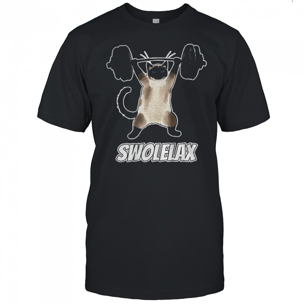Cat lifting weights swolelax shirt