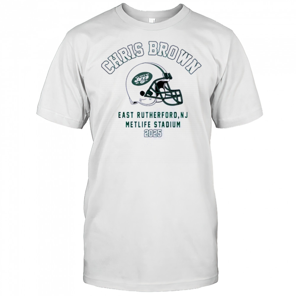 Chris Brown Breezy Bowl XX Tour 2025 New York Jets Shirt