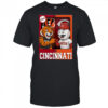Cincinnati Bengals and Cincinnati Reds mascot play card shirt