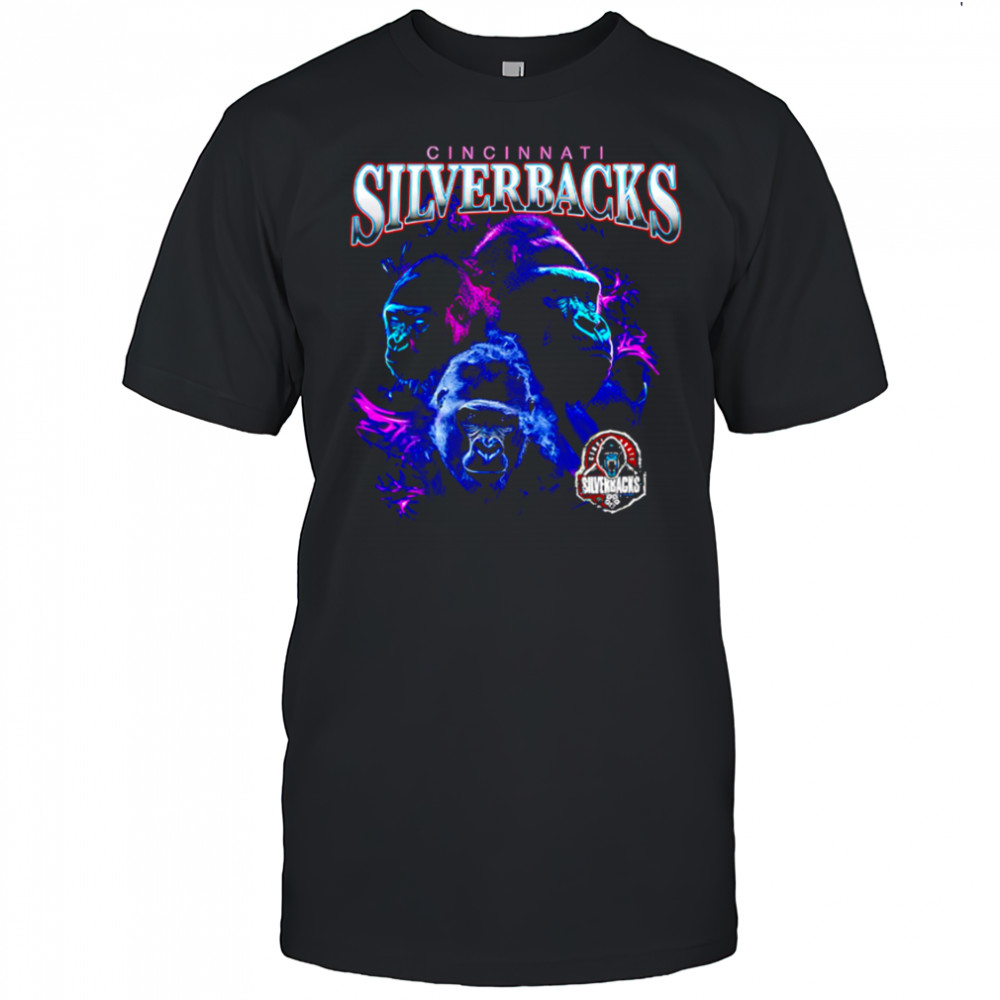 Cincinnati Silverbacks Neon Gorilla Monke graphic shirt