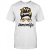 Classy Mom Life With Leopard Pattern Shades Cool Messy Bun T-Shirt